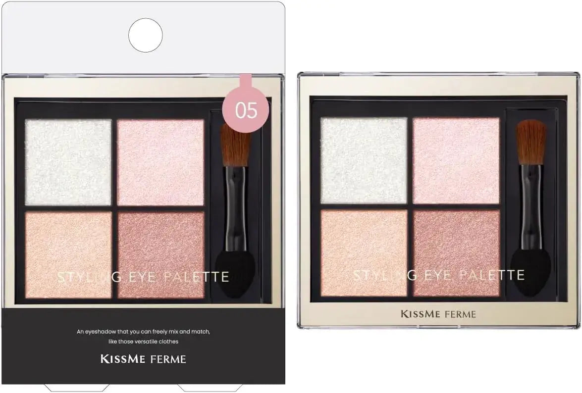 Kiss Me Ferme Styling Eye Palette Glossy Clear Eye Color Palette - 05 Organza Pink - 4901433040990