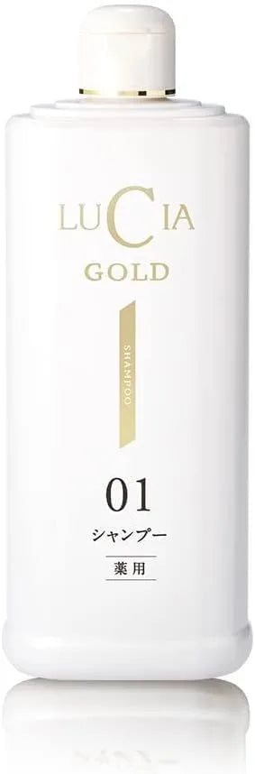 Lucia Medicated Shampoo Gold for Thin Hair Itchy Scalp Care 11.5fl