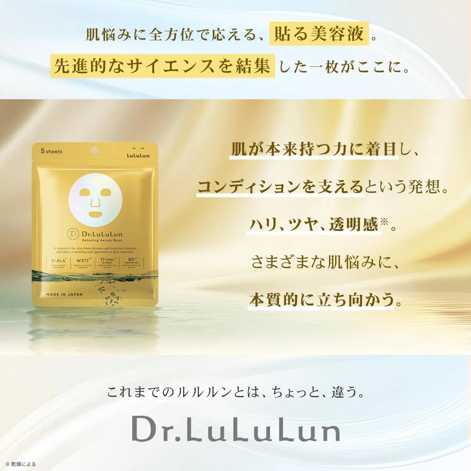 Lululun Revitalizing Serum Mask Clear Water Film 5 Pack