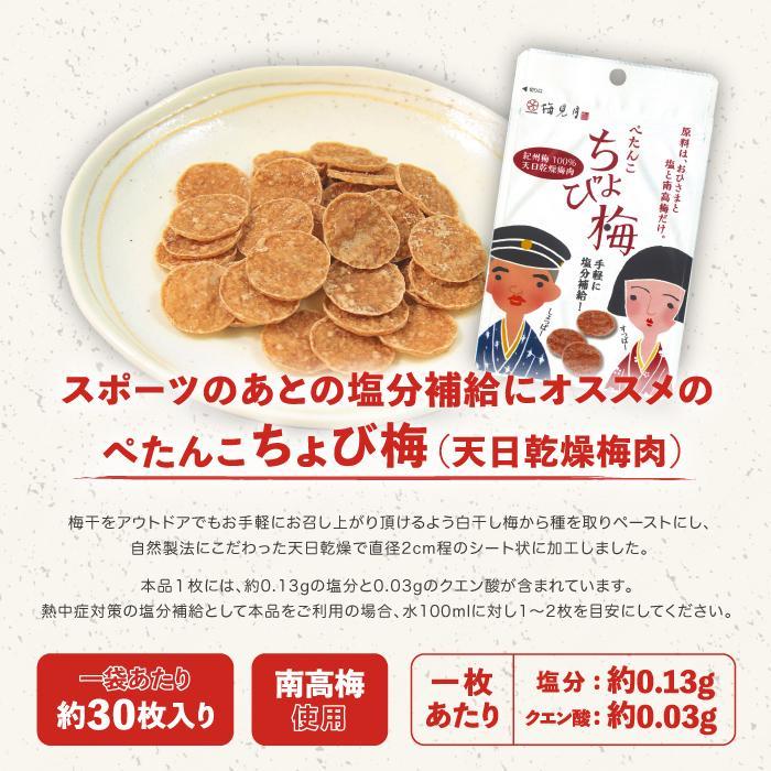 Flat Plum Maruyama Petanko Additive Free Sun Dried Ume Plums 8G