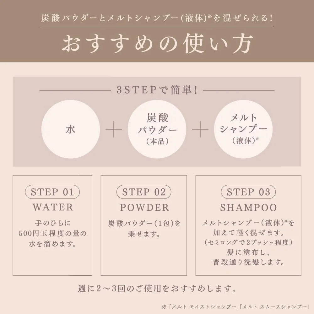 Melt Creamy Melt Powder 10 Packets Bicarbonic Acid Head Spa Care