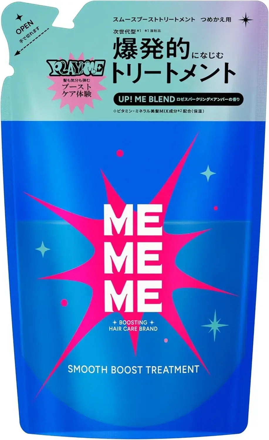 Mememe Smooth Boost Shampoo and Treatment with Mini Shower Veil - Treatment Refill - 4901301462107