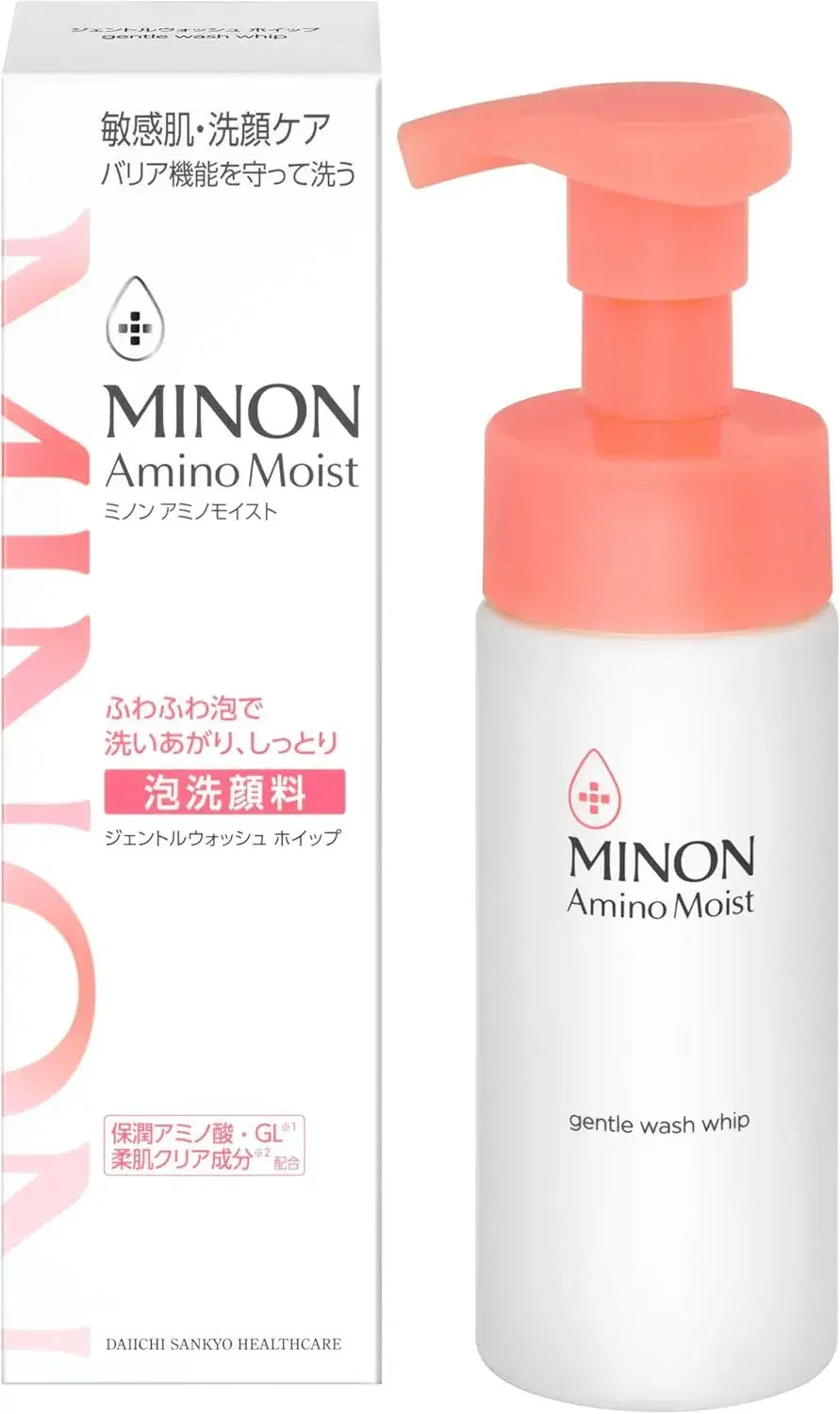 Minon Amino Moist Gentle Wash Whip For Sensitive Skin Low Irritation Foam Cleanser