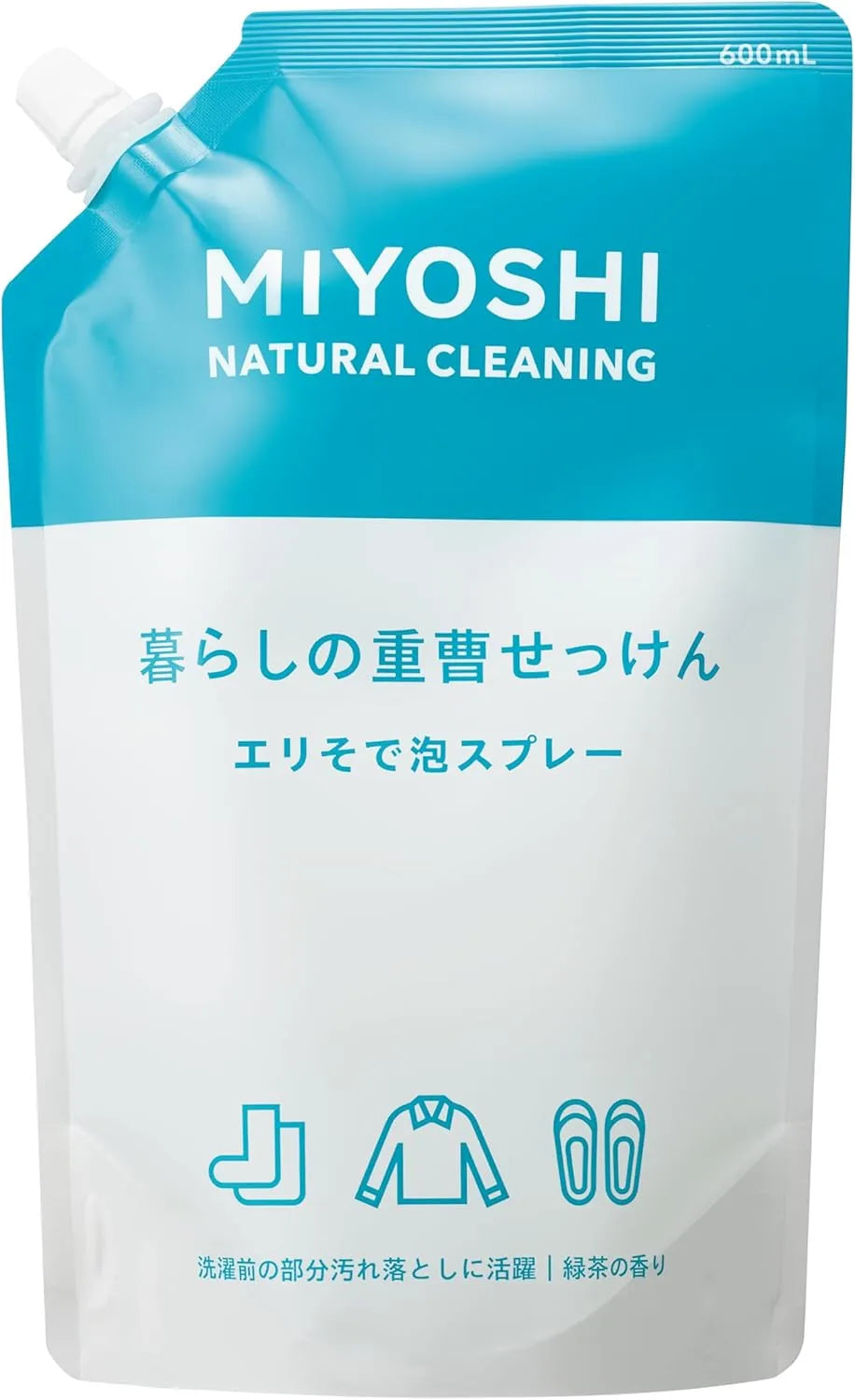 Miyoshi Baking Soda Soap Spray 600ml Foam Sleeve Spout