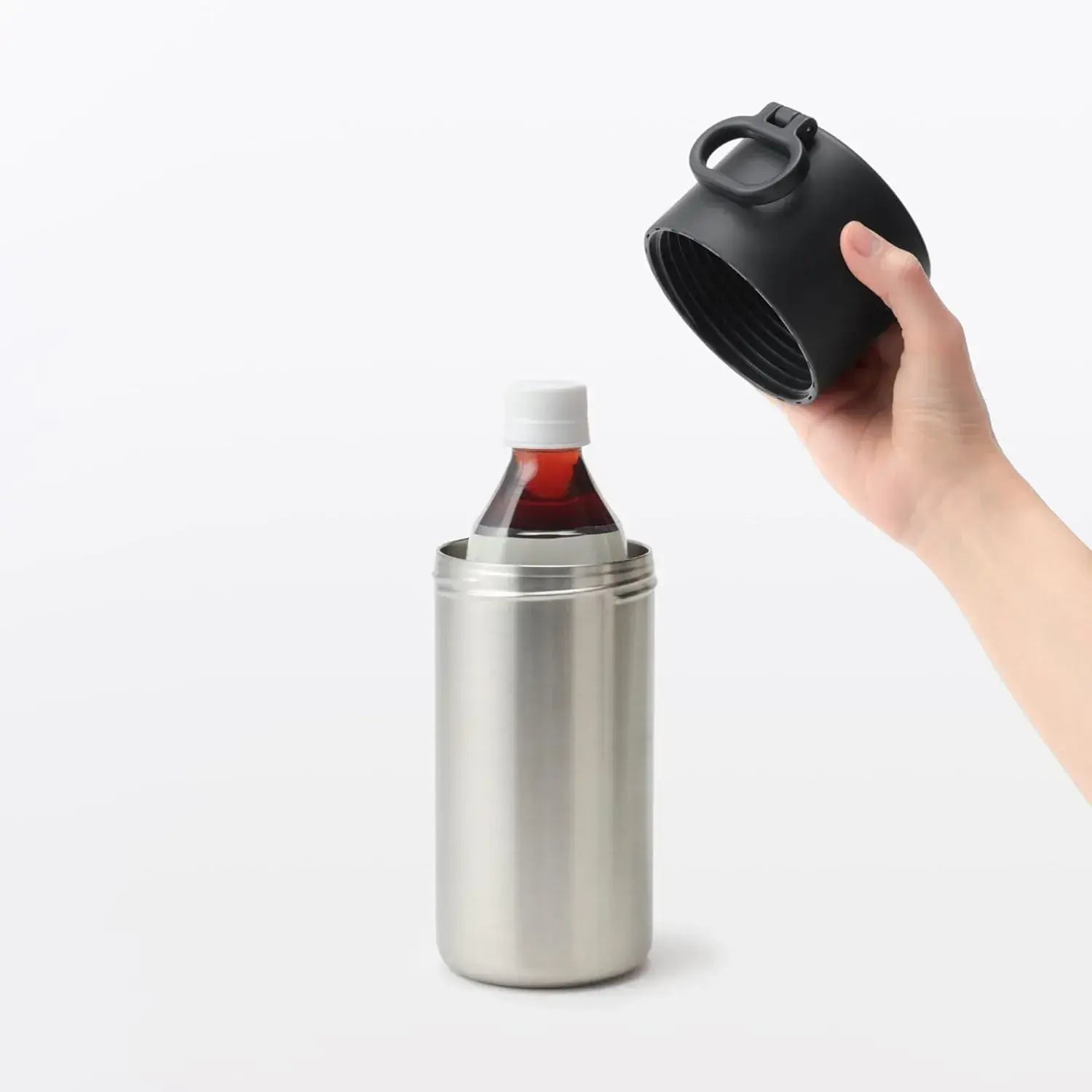 Muji Cold Bottle Cooler Holder with Collapsible Handle