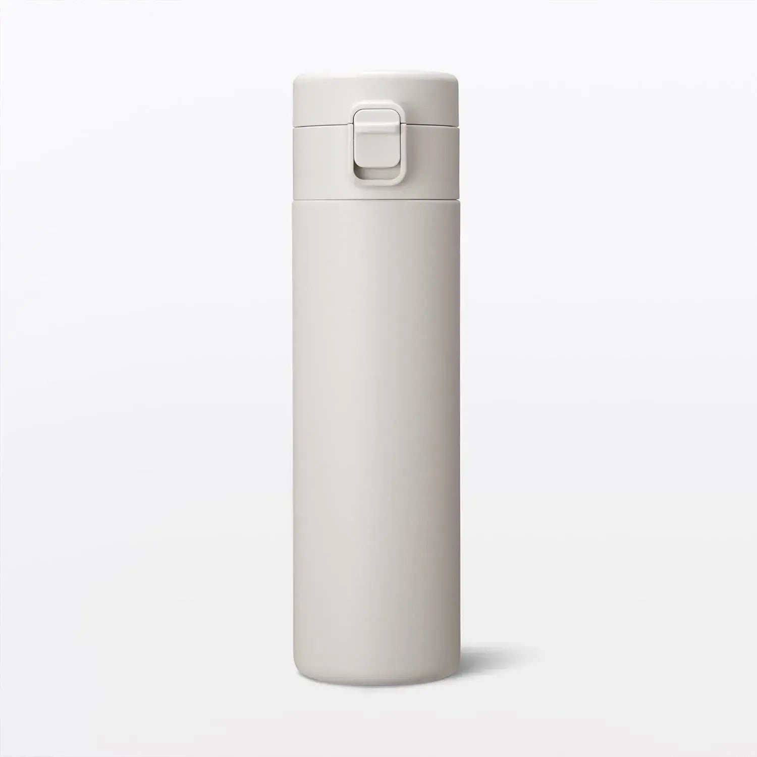 Muji Vacuum Insulated One Touch Thermal Bottle - Grey Beige 500ml - 4548076049111