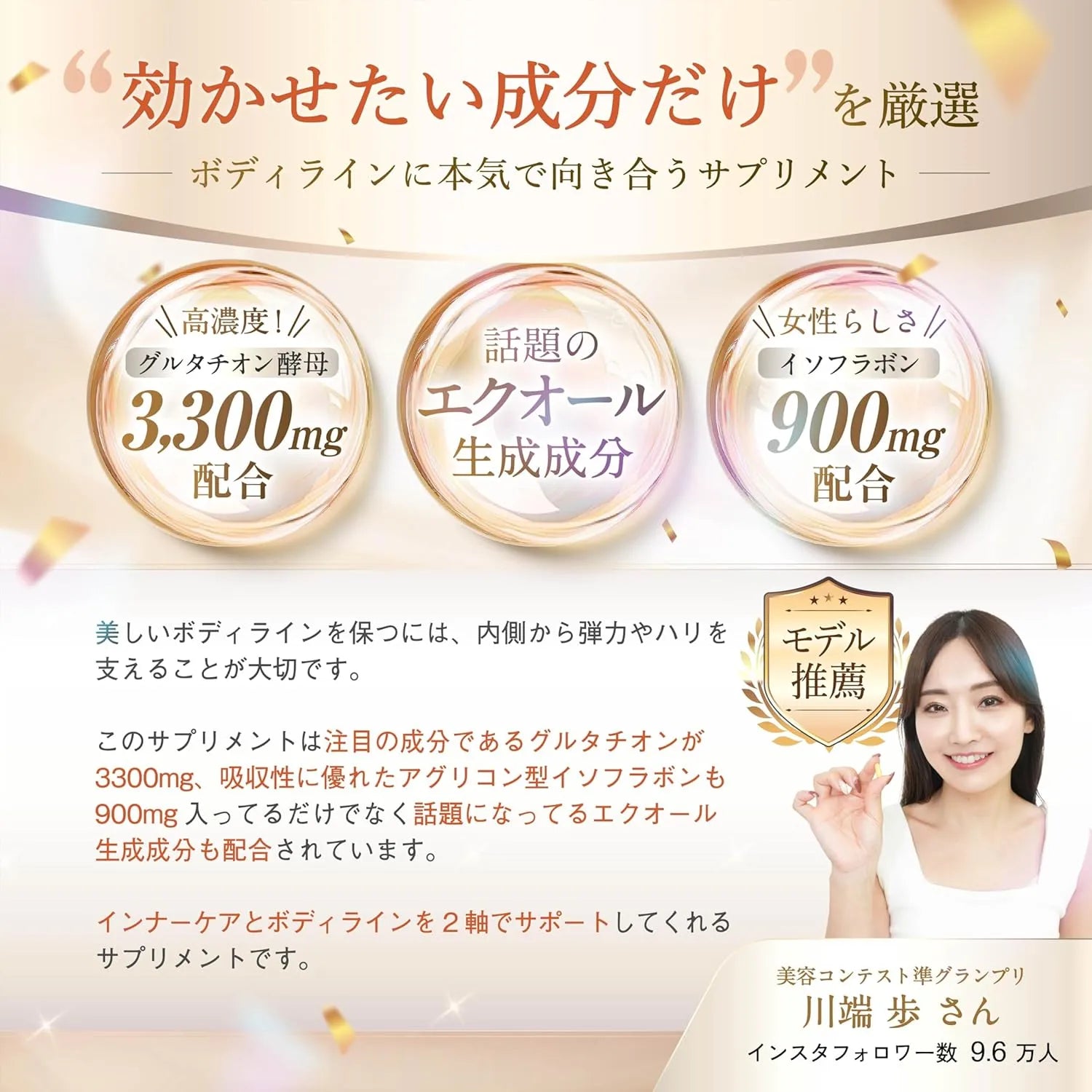 NaturaFitLab Glutathione Equol Supplement Body Line Care Formula