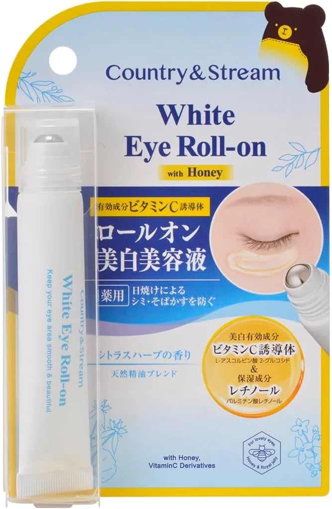 Natural Eye Roll-On Serum with Niacinamide and Retinol 15ml by Country&Stream - Medicated White VC
- 4901008613116
