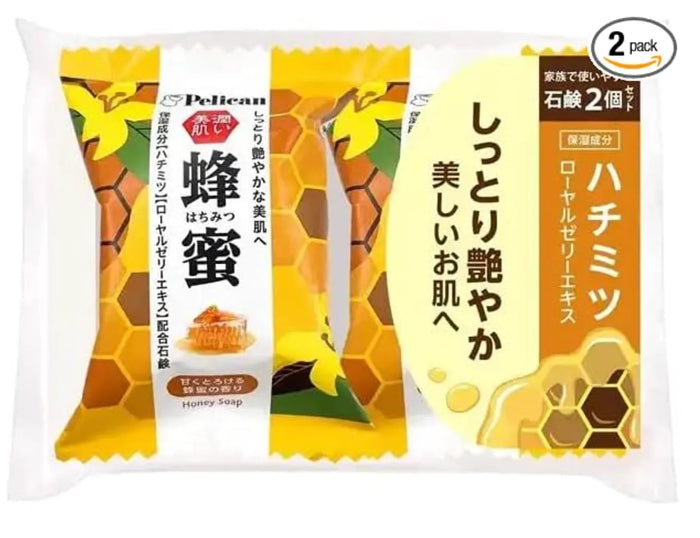 Pelican Soap Family Honey Soap Bar 80g, 2-pack