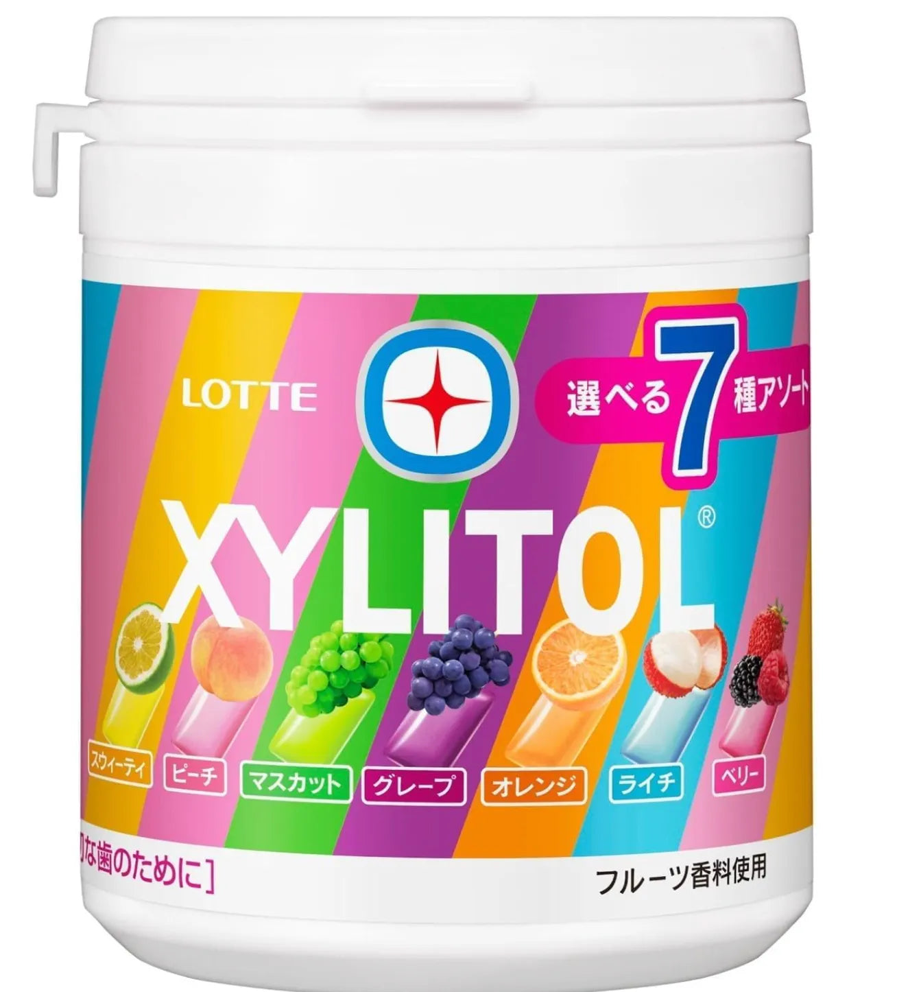 Lotte Xylitol Gum 7 Variety Assorted Bottle 133G