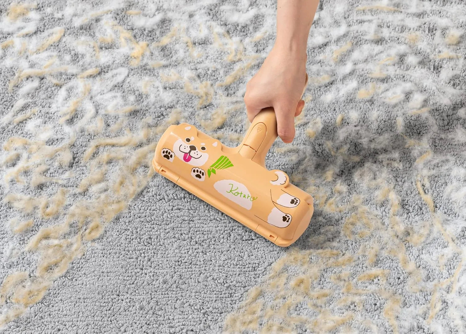 Nippon Seal Pakupaku Roller Kotaro N76KT Shiba Inu Pet Hair Loss Cleaner for Dogs and Cats PACPAK