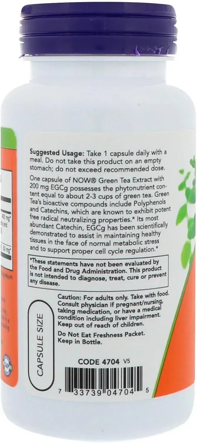 Now Foods Green Tea Extract EGCg 400 mg 90 Vegetarian Capsules