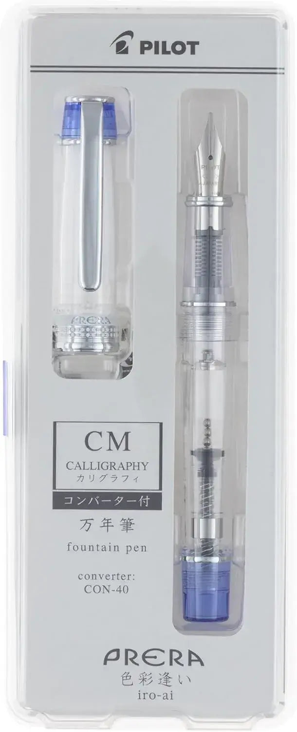 Pilot Fountain Pen Prera Medium Transparent Collection - Transparent Blue - 4902505687532