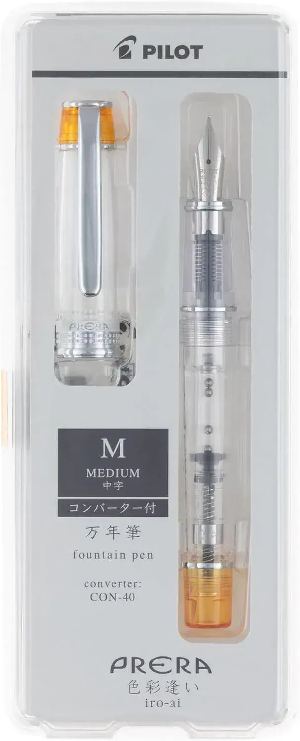 Pilot Prera Fountain Pen Color Matching Medium Nib Transparent