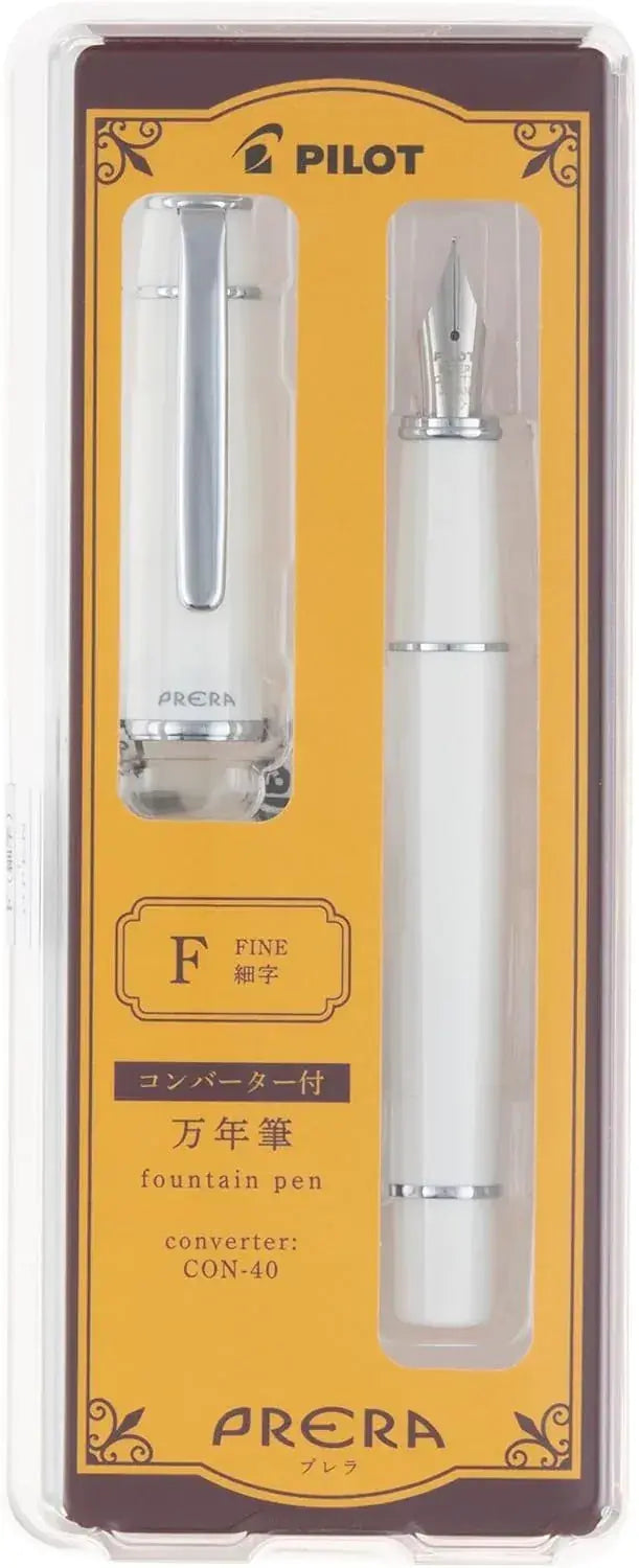 Pilot Prera Fountain Pen Medium Point Writing Instrument - Off White Fine - 4902505686160