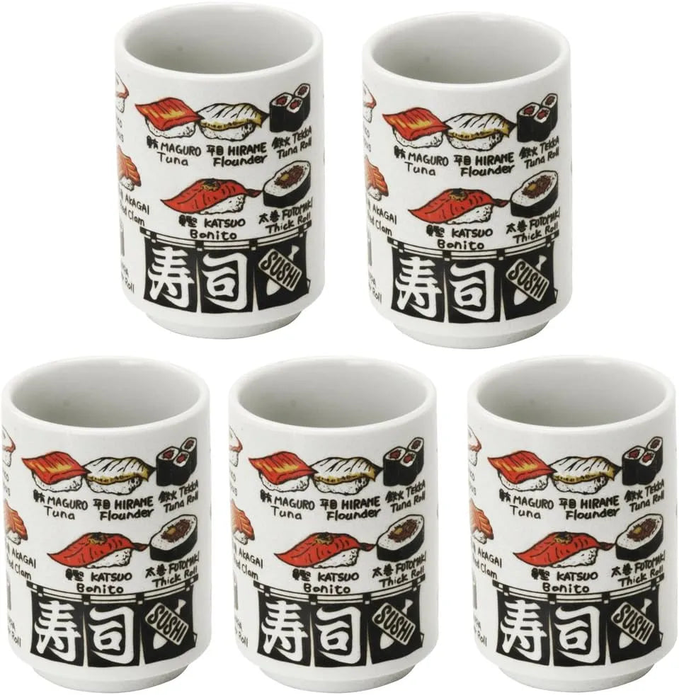 Rin Kinnosuke Mino Yaki Sushi Tea Cup Set