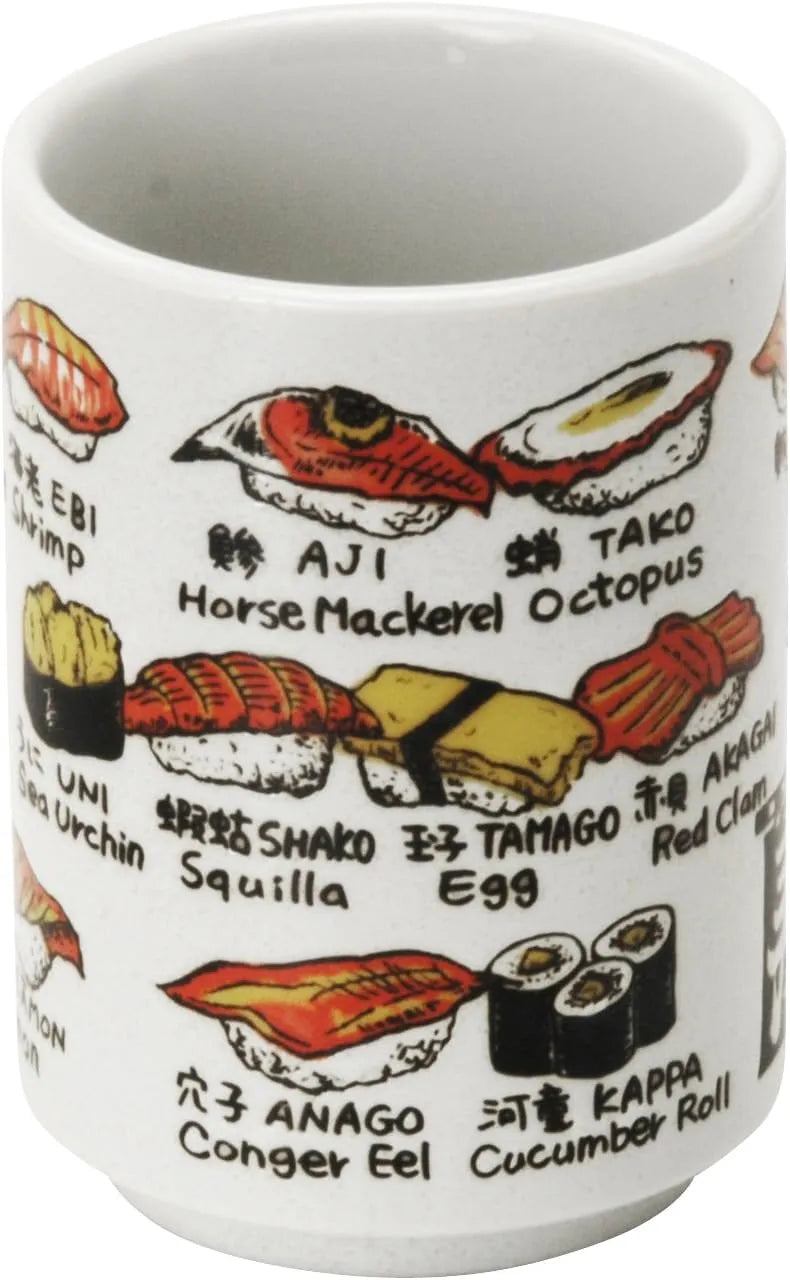 Rin Kinnosuke Mino Yaki Sushi Tea Cup Set