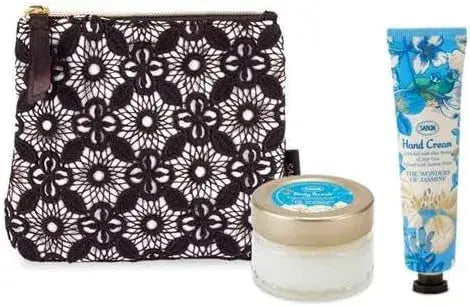 Sabon Mini Pouch Kit Jasmine Wonder with Soap 60g and Oil 30ml