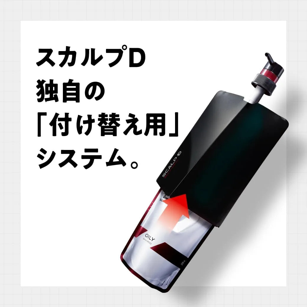 Scalp D Men's Shampoo Refill for Dry Skin with Amino Acids 11.8 fl oz SCALP-D