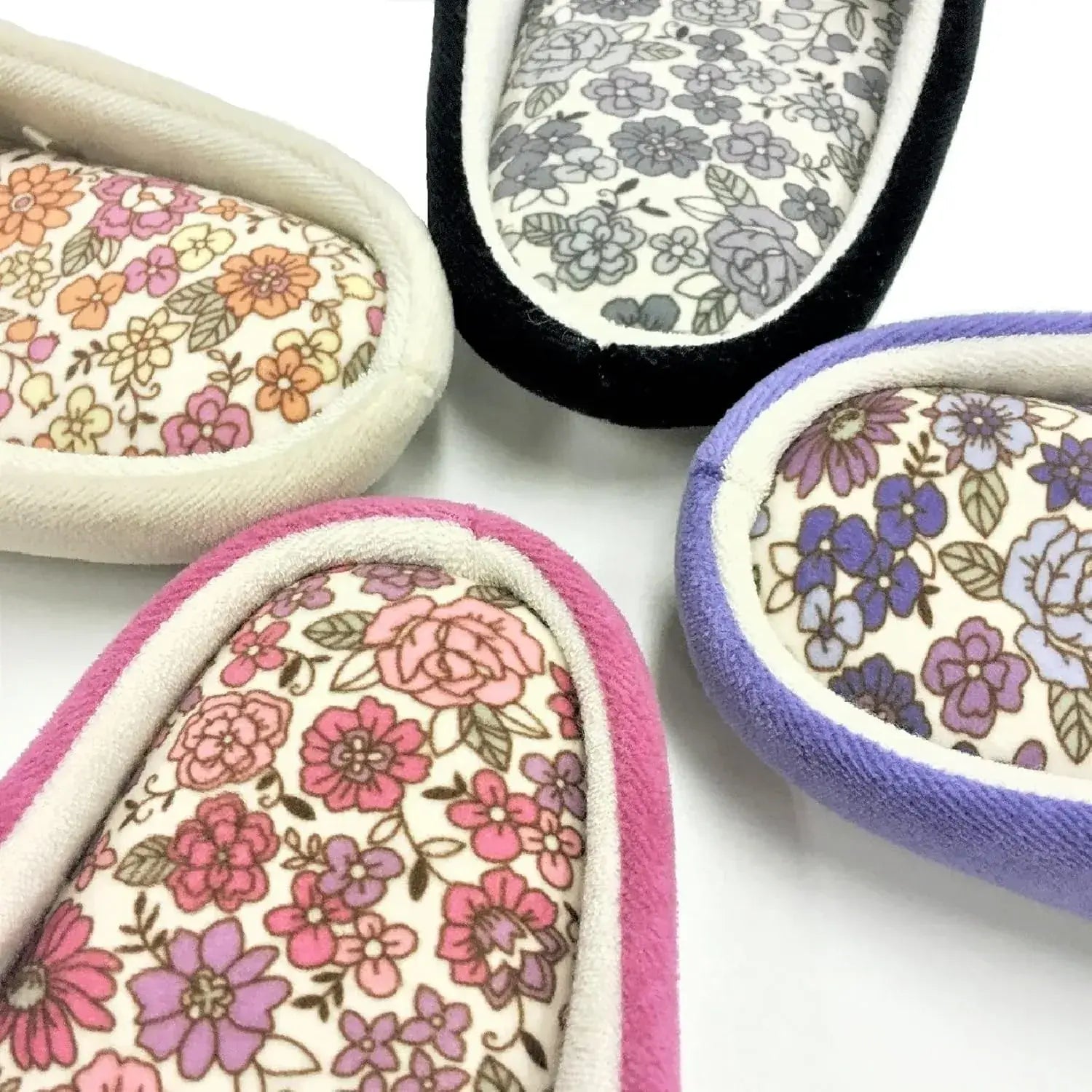 Senko Charlotte Slipper with Flower Motif Low-Rebound Sole