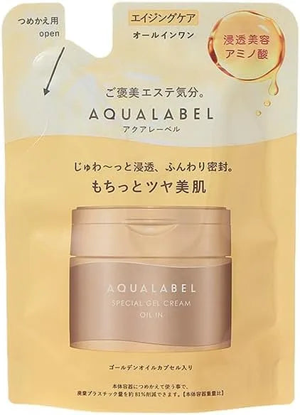 Shiseido Aqua Label Special Gel Cream EX Oil In Refill 2.8 oz All-in-One Cosmetics Shiseido