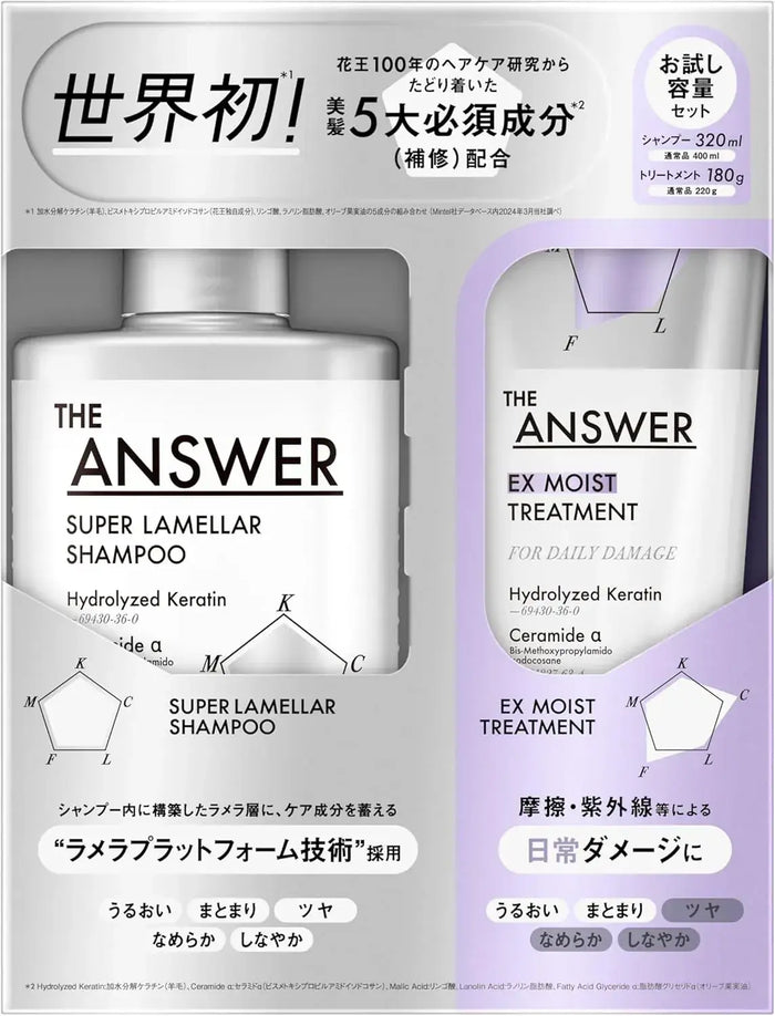 The Answer Super Lamella Shampoo and EX Moist Treatment Daily Care