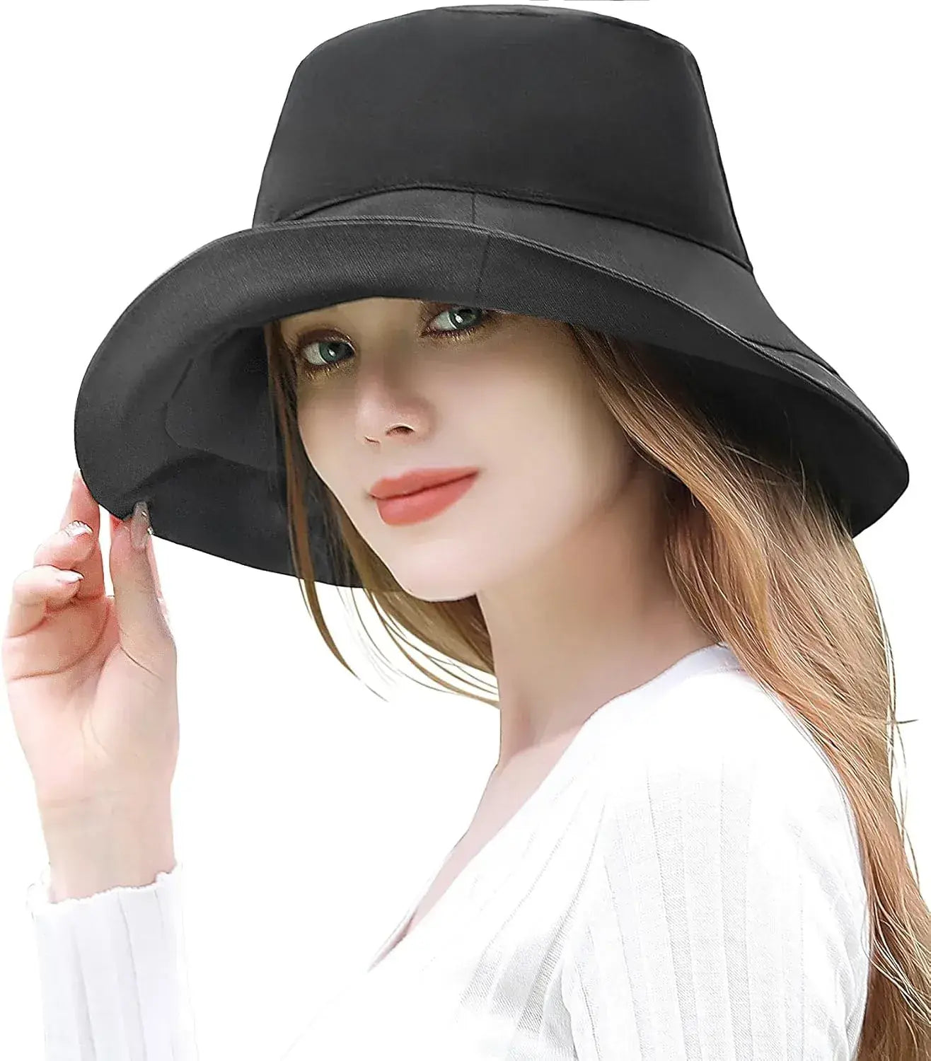 The Classic Tokyo UV Label 100 Percent UV Protection Sun Hat Women - 59.5cm Charcoal Gray - 4595557031080