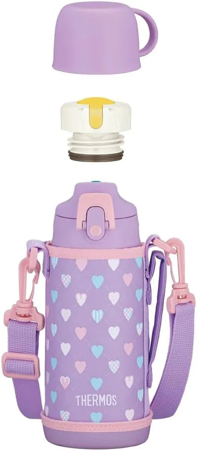 Thermos FJJ-802WF Vacuum Insulated 2-Way Bottle 0.8L Beige Black Thermos - Violet Rose 600ml
- 4562344402941