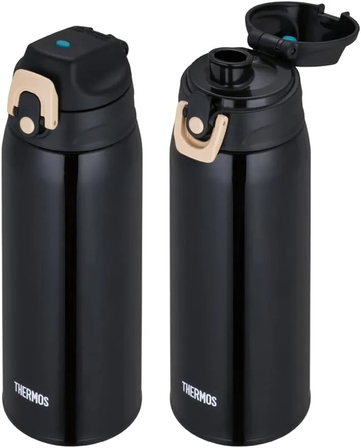 Thermos FJJ-802WF Vacuum Insulated 2-Way Bottle 0.8L Beige Black Thermos