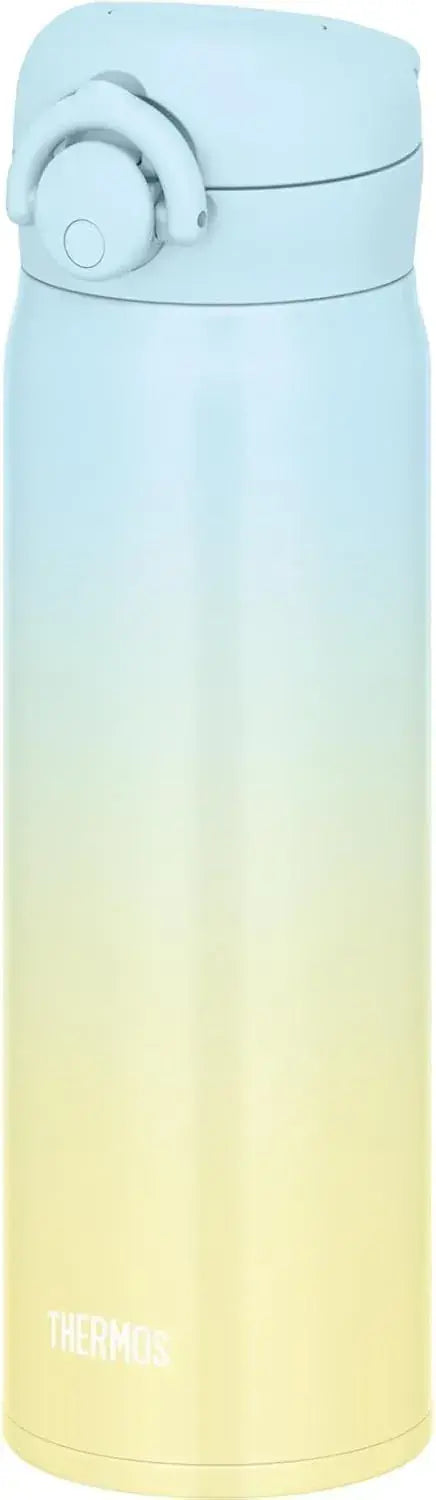 Thermos JNR-504G Vacuum Insulated Travel Mug - Light Blue Yellow 500ml - 4562344400602
