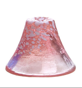 Toyo Sasaki Glass Mount Fuji Glass Sake Cup Red - Single