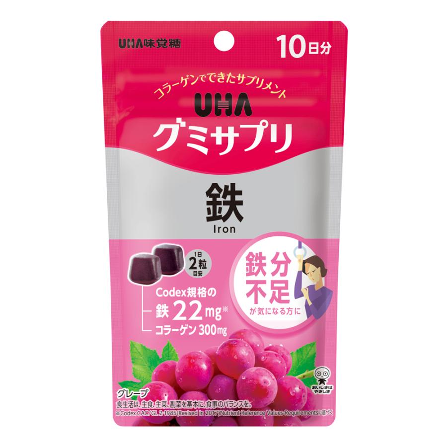 Uha Miguto 补铁软糖 40 粒 葡萄味 日本 20 天