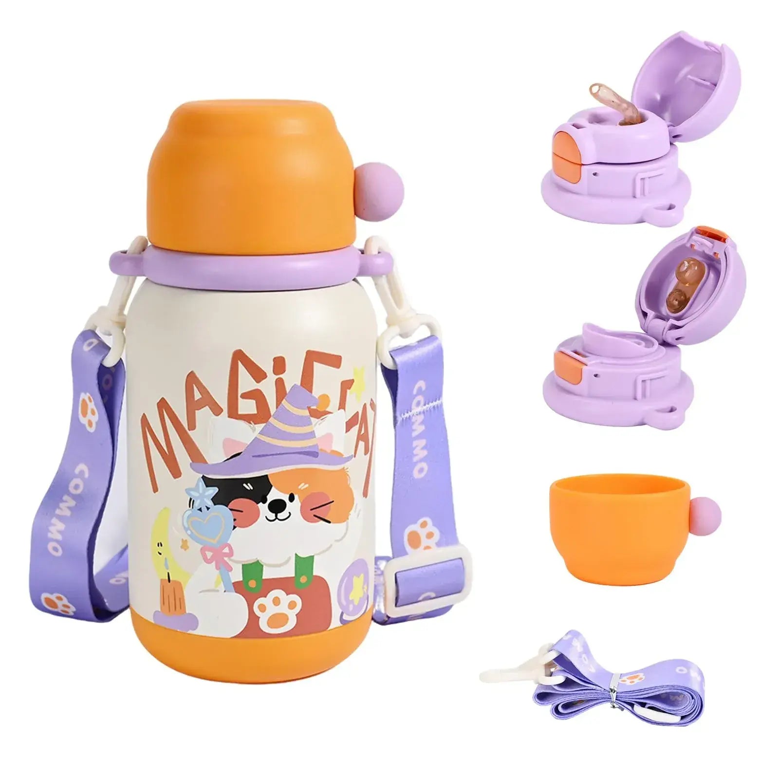 Umimile 3way Kids Vacuum Insulated Sports Water Bottle with Strap
