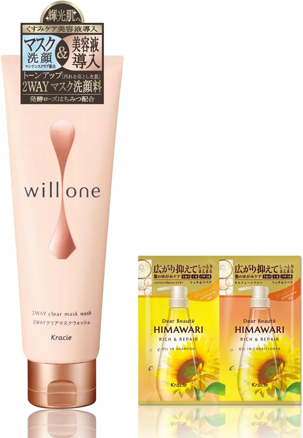 Willone Clear Cream Face Wash with Beauty Serum for Dull Care - 2-Way Mask Cleanser
- 4904740683348