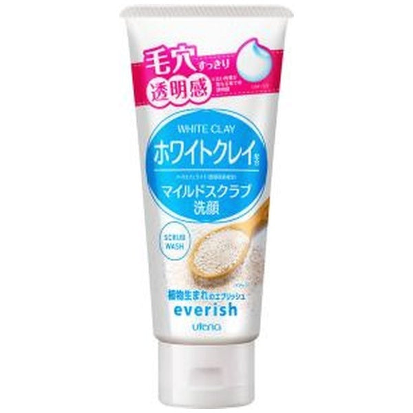 Utena Everish White Clay Scrub Wash 120g - Japanese Face Wash Srub - Made In Japan