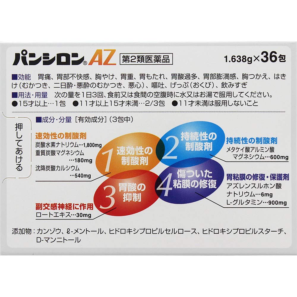 Pansilon Az 36 Capsules (2 Drugs) Japan