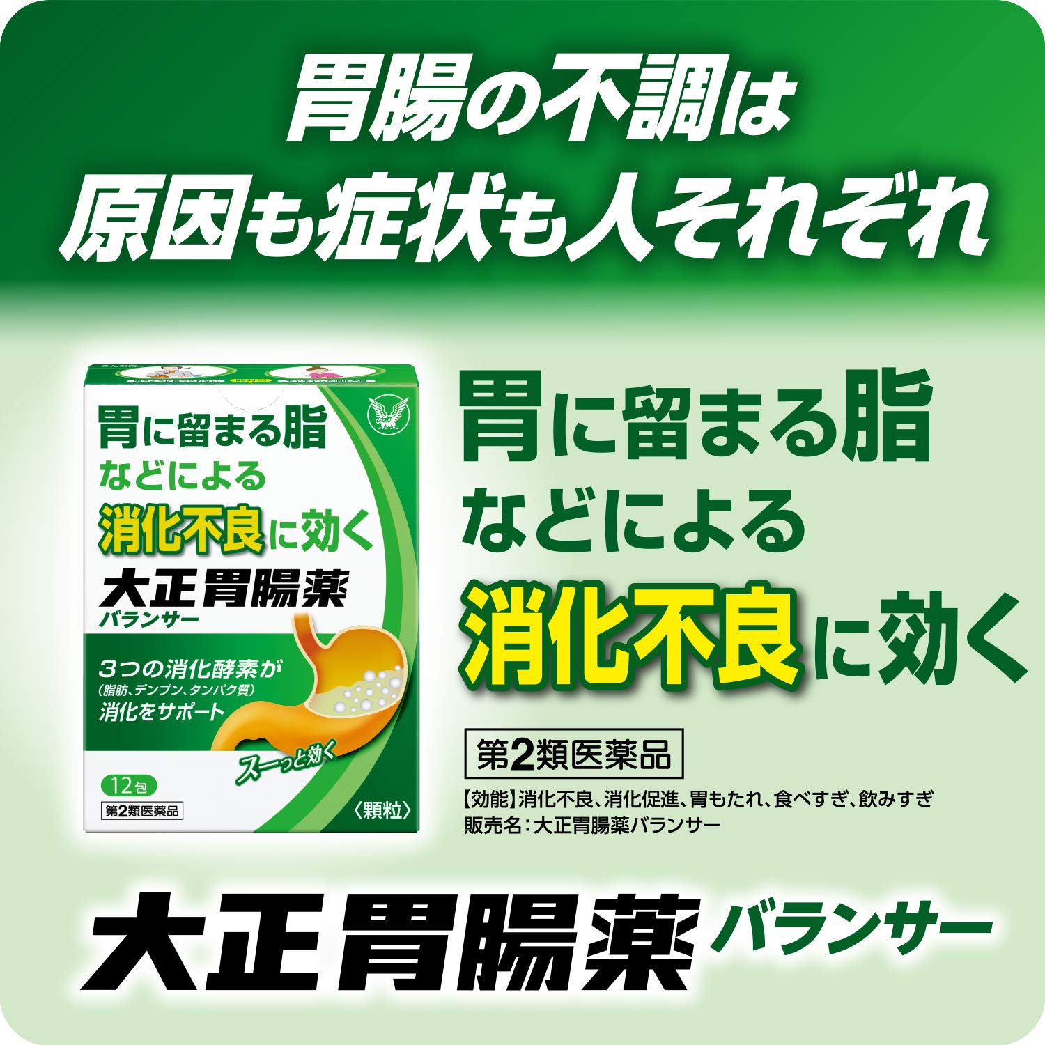 Taisho Gastrointestinal Medicine Balancer 12 Packs - 2 Drug Japan