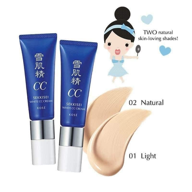 Kosé Sekkisei White Cc Cream SPF50+ PA++++ Light Ochre 01 26ml - Made In Japan