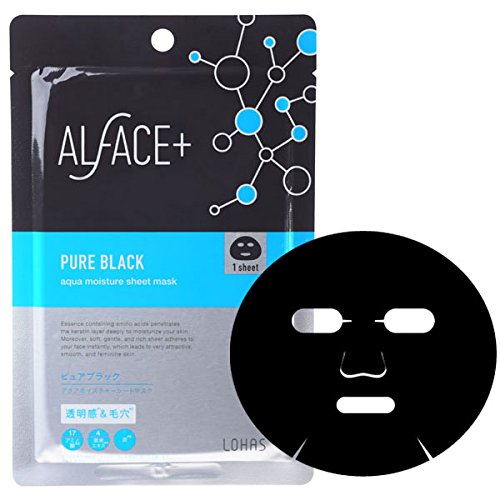 Alface Aqua Moisture Sheet Mask Pure Black 5-Sheet Box - Mask For Pore Skin