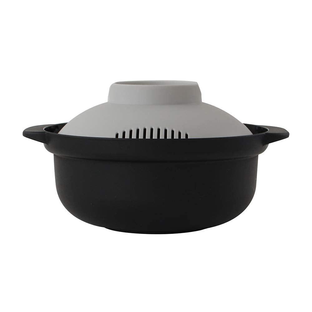 &Ne Rakuchin Microwave Pot Recopo Nim-118-Bk Japan