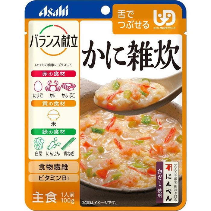 Asahi Balance Menu Crab Miscellaneous Cooking 100g x 6 pieces - Instant Porridge Made In Japan