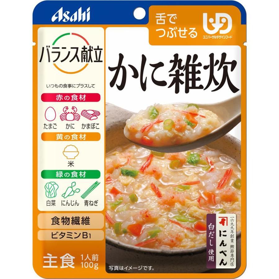 Asahi Balance Menu Crab Miscellaneous Cooking 100g x 6 pieces - Instant Porridge Made In Japan