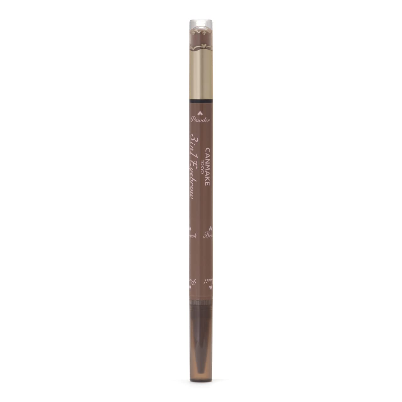 Canmake 3In1 Eyebrow 02 Ash Brown Pencil Eyebrow Powder Eyebrow With Brush