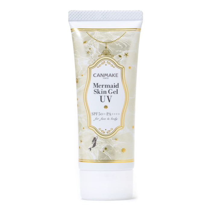 Canmake Mermaid Skin Gel UV SPF50+ PA++++ Sunny Yellow 40g Vitamin C Derivative Cleanser-Off