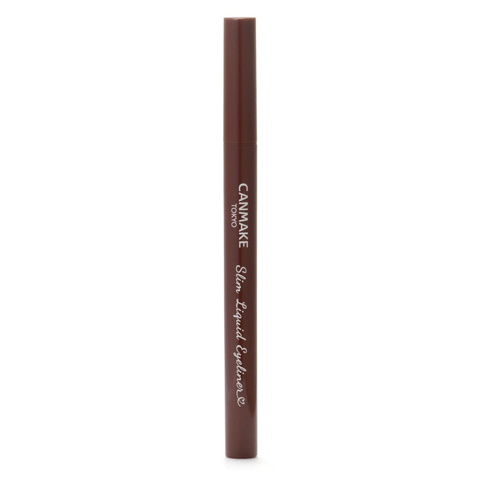 Canmake Slim Liquid Eyeliner in 02 Brown Long-Lasting Eye Makeup by Canmake