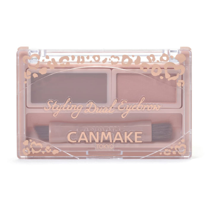 Canmake 3D Dual Eyebrow Styling in Rose Fog 1-Piece Wax and Powder Base