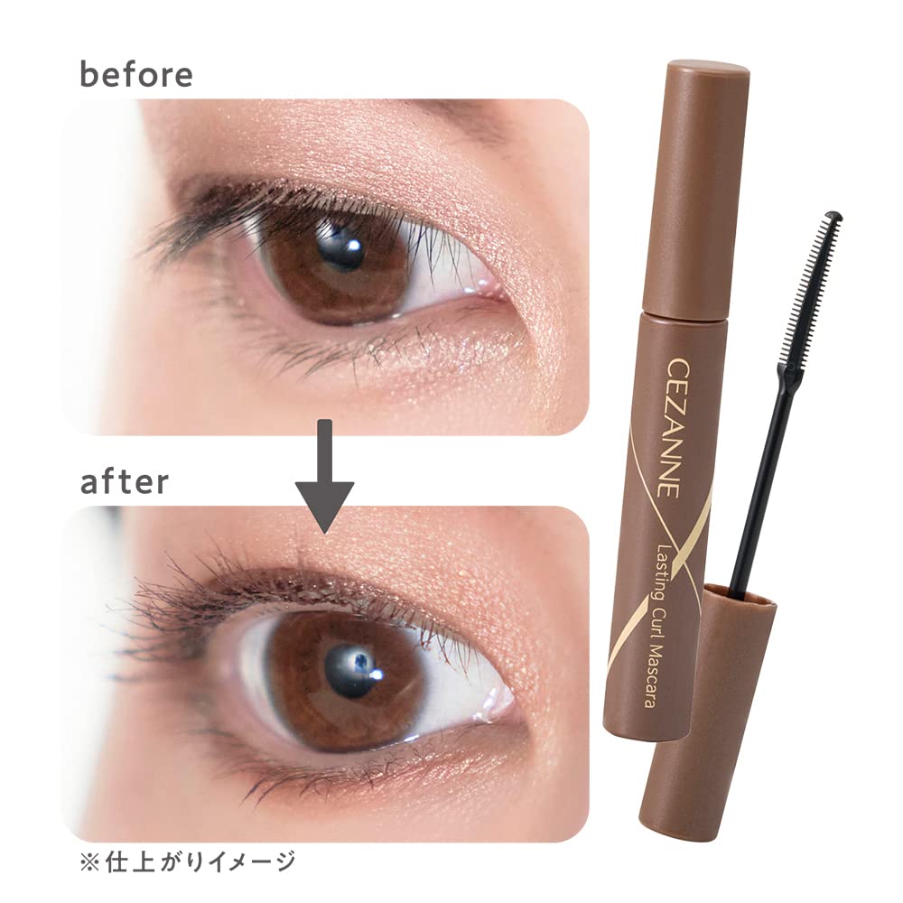 Cezanne Durable Curl Brown Mascara 02 - Long Fiber 5.0G Smudge-Resistant