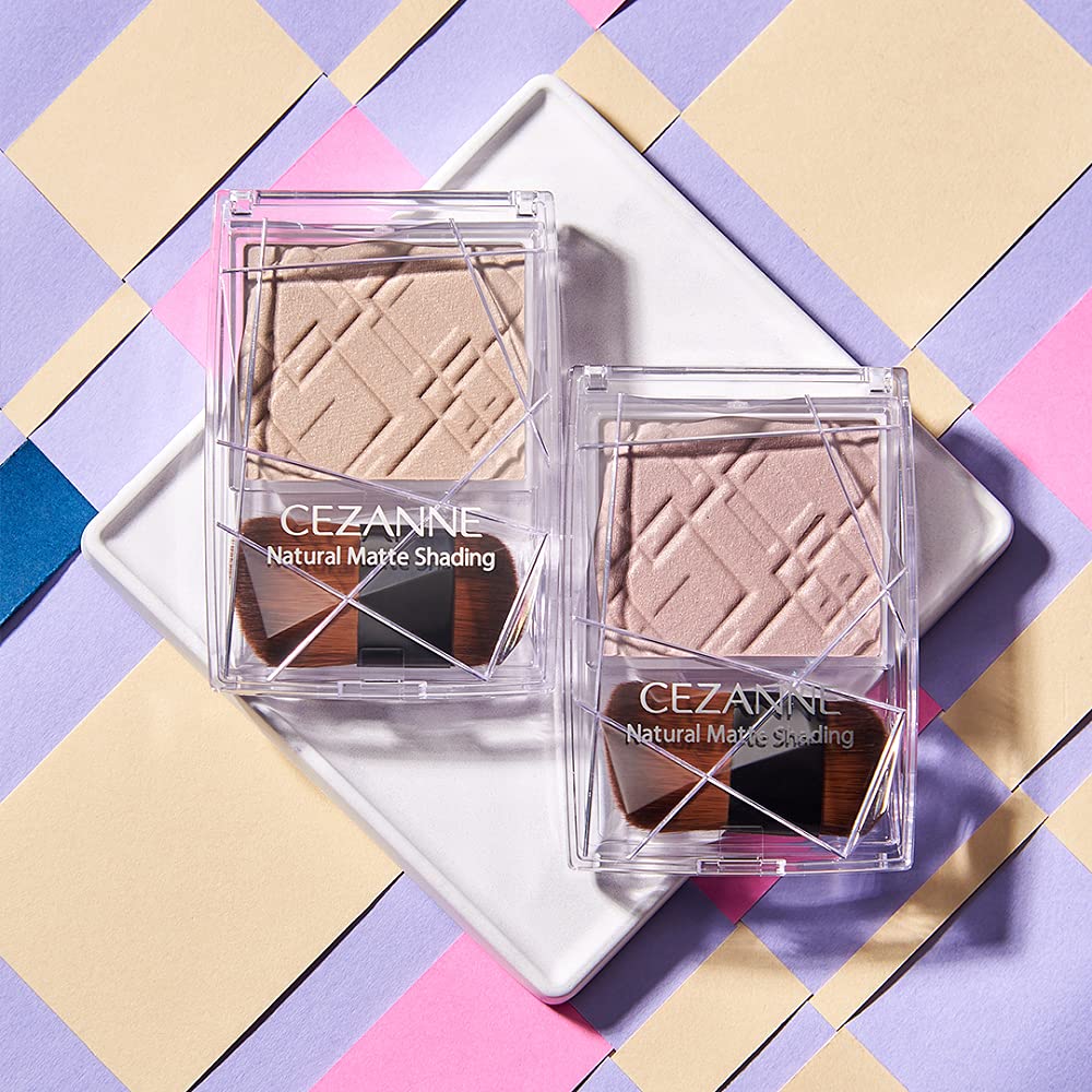 Cezanne Natural Matte Shading Powder 2.7G 01 Warm Tone Light Brown Shadow Color