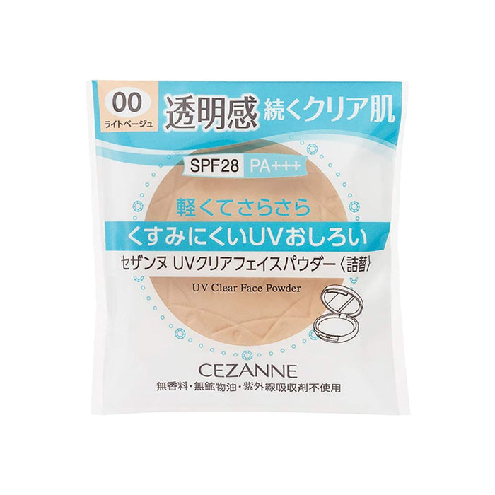 Cezanne UV Clear Face Powder Refill - Light Beige 10g