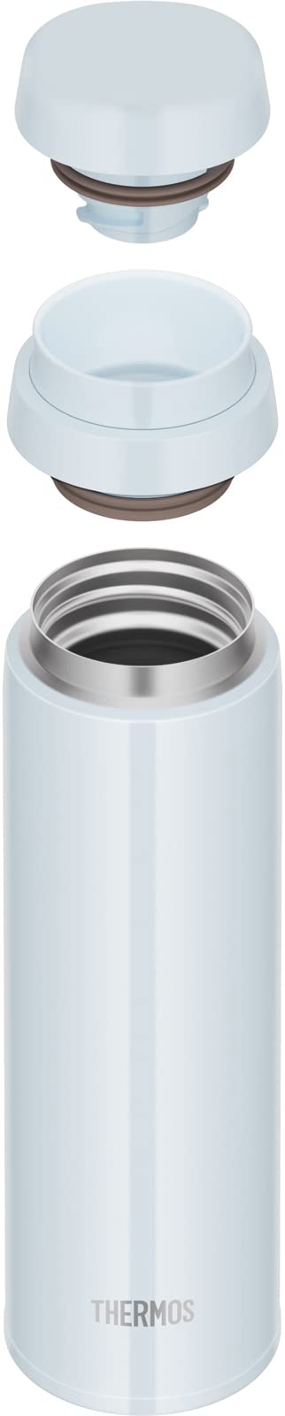 Thermos Vacuum Insulated 500ml White Gray Mobile Water Bottle Dishwasher Safe